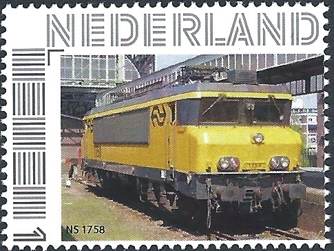 personalised stamp of The Netherlands with trains, trams, stations etc